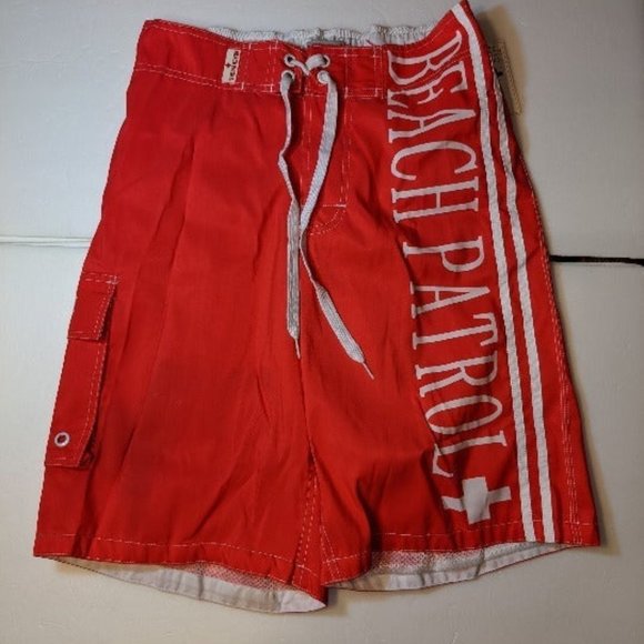 Beach Patrol Red Swim Trunks Size S NWT - Picture 1 of 5